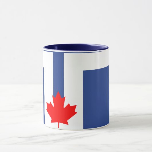 Black Combo Mug with flag of Toronto, Canada Mok (Midden)