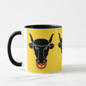 Black Combo Mug with flag of Uri, Switzerland Mok (Links)