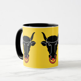 Black Combo Mug with flag of Uri, Switzerland Mok