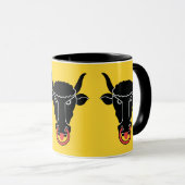 Black Combo Mug with flag of Uri, Switzerland Mok (Voorkant rechts)