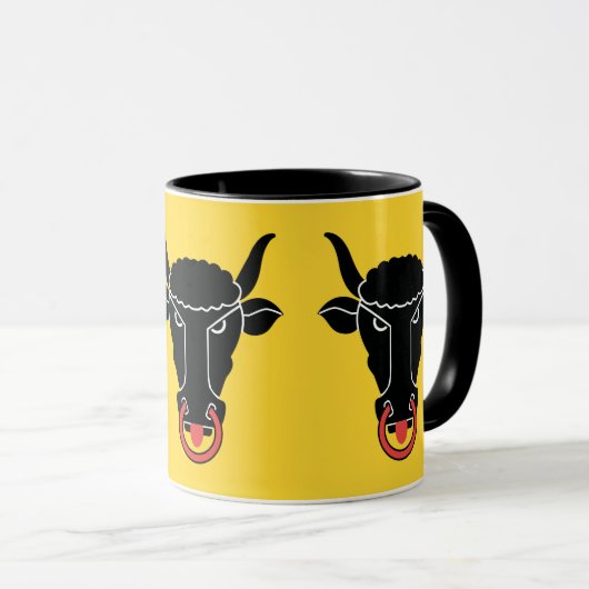 Black Combo Mug with flag of Uri, Switzerland Mok (Voorkant rechts)