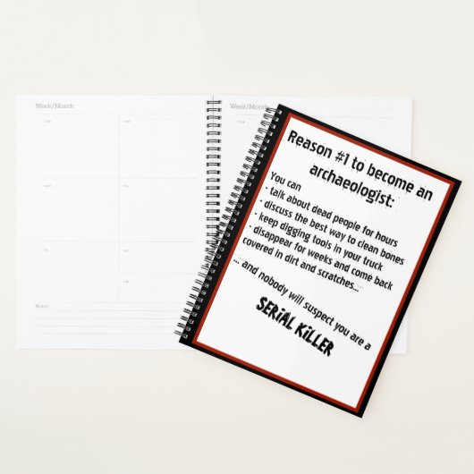 Black Comedy Archeoloog Serial Killer Joke Planner (Display)