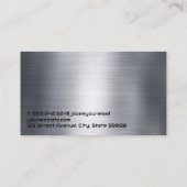 Black Compact Car | Auto-mechanische Logo Visitekaartje (Achterkant)