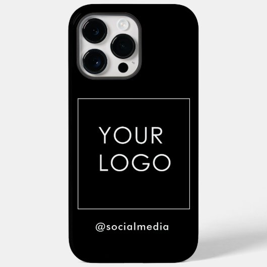 Black Company Business Modern Logo Branded Case-Mate iPhone Case (Achterkant)