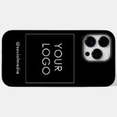 Black Company Business Modern Logo Branded Case-Mate iPhone Case (Achterkant (horizontaal))