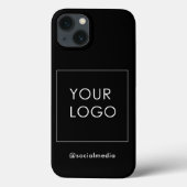 Black Company Business Modern Logo Branded Case-Mate iPhone Case (Achterkant)