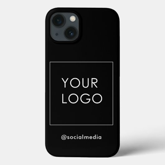 Black Company Business Modern Logo Branded Case-Mate iPhone Case (Achterkant)
