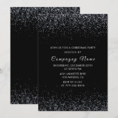 Black Company Kerstfeest Zilveren Glitter Kaart (Voorkant / Achterkant)