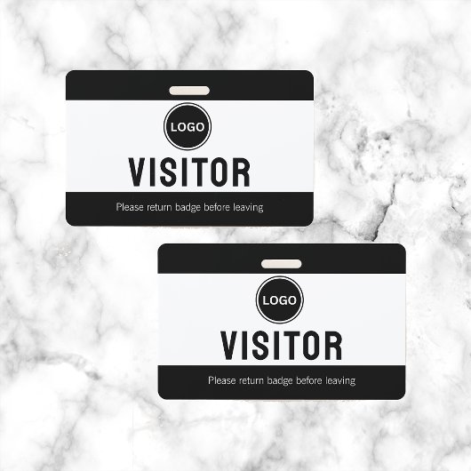 Black Company Visitor Logo Modern Badge