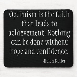 Black Computer Mousepad (Helen Keller) Muismat