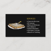 Black Concrete Services Professional Visitekaartje (Achterkant)
