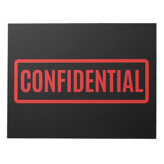 Black Confidential Notitieblok (Voorkant)