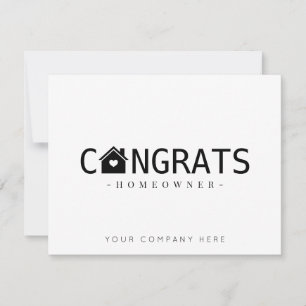 Black Congrates New Homeowner onroerend goed Kaart