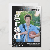 Black Connections 2 in 1 foto Afstuderen Kaart (Voorkant)