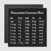 Black Cooking Baking Conversion Measure bMagnet (Voorkant / Achterkant)