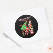 Black Cool Santa Claus Afrikaanse Kerstmis Ronde Sticker (Envelop)