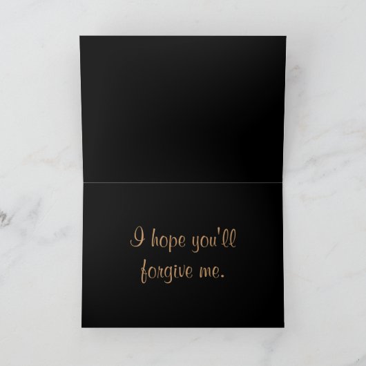 Black & Copper Garden, het spijt me Kaart (Binnen)
