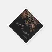 Black Copper Goth Wedding Servet (Hoek)