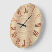 Black Copper Roos Gold Roman Wood Urban Grote Klok (Hoek)