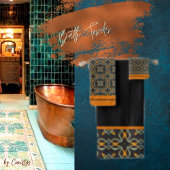 Black Copper Silver Bad Handdoek