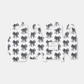 Black Coquette Bow Baby shower Bedankdoosjes (Uitgevouwen)