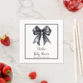 Black Coquette Bow Baby shower Servet (Insitu)