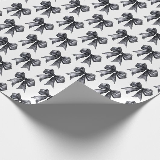 Black Coquette Bow Cadeaupapier (Hoek)