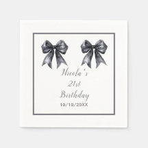 Black Coquette Bow Verjaardagsfeestje