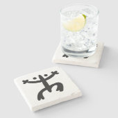 Black Coqui Stenen Onderzetter (Zijkant)