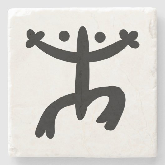 Black Coqui Stenen Onderzetter (Voorkant)