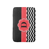 Black Coral Chevron Rug Badmat (Voorkant Verticaal)