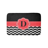 Black Coral Chevron Rug Badmat (Voorkant)