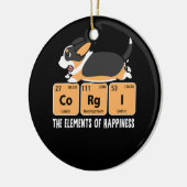 Black Corgi de elementen van geluk Pediotric Ta Keramisch Ornament (Links)