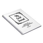 Black  Corners Border Grief Journaal Notitieboek (Rechterzijde)