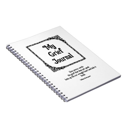 Black  Corners Border Grief Journaal Notitieboek (Rechterzijde)