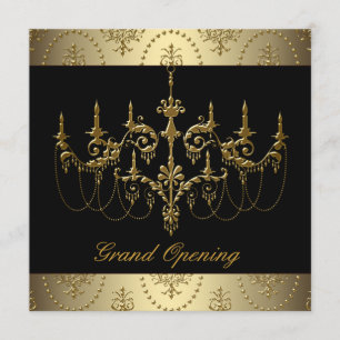 Black Corporate Business Grand Opening Party Kaart