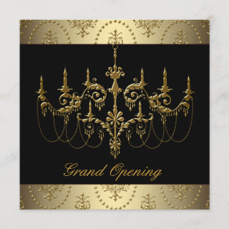 Black Corporate Business Grand Opening Party Kaart