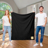 Black corporate logo custom company gift fleece deken