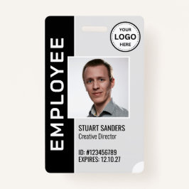 Black Corporate Logo Medewerker Foto Badge