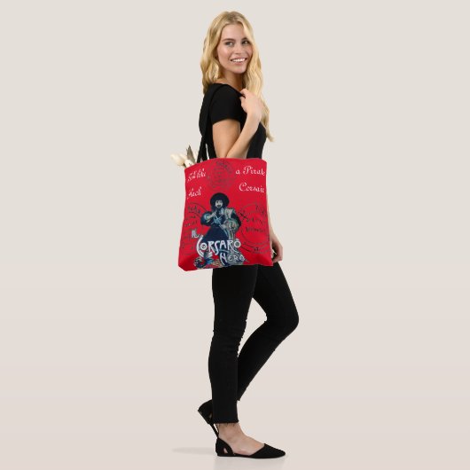 BLACK CORSAIR Pirate Treasure Maps, rood Tote Bag (Op model)