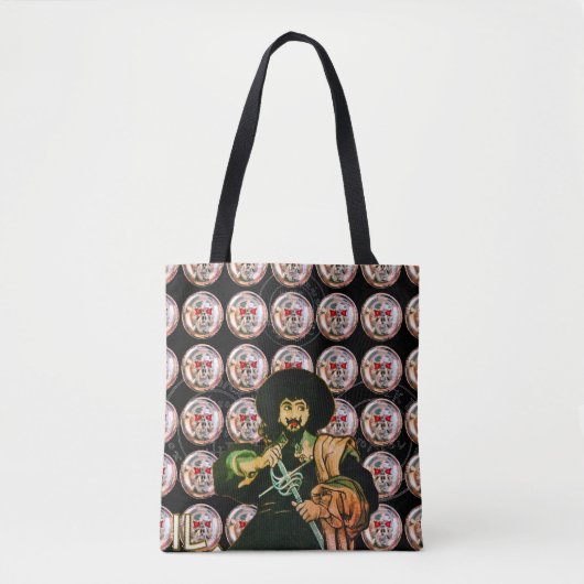 BLACK CORSAIR Pirates Metal Skull Tote Bag (Voorkant)