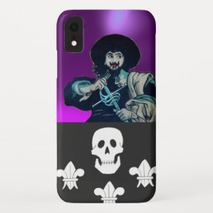 BLACK CORSAIR SKULL & FLEUR DE LIS Bright Paars iPhone XR Hoesje