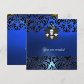 BLACK CORSAIR SKULL & FLEUR DE LIS MONOGRAM blue Kaart (Voorkant / Achterkant)