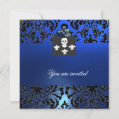 BLACK CORSAIR SKULL & FLEUR DE LIS MONOGRAM blue Kaart (Voorkant)