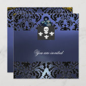 BLACK CORSAIR SKULL & FLEUR DE LIS MONOGRAM blue Kaart (Voorkant / Achterkant)