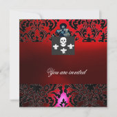 BLACK CORSAIR SKULL & FLEUR DE LIS MONOGRAM red Kaart (Voorkant)