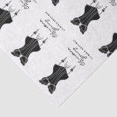 Black Corset Lingerie Boutique Logo Tissue Paper Tissuepapier (Detail)