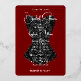 Black Corset Vrijgezellenfeest Folie Uitnodiging