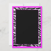 Black Corset Zebra Bachelorette Kaart (Achterkant)