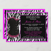 Black Corset Zebra Bachelorette Kaart (Voorkant / Achterkant)